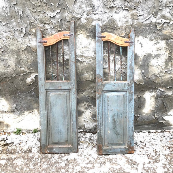 Swinging Salvage Doors, Saloon Doors, Cafe Doors, Pub Doors, Pantry Doors, Kitchen Doors, Small Doors, Blue Doors