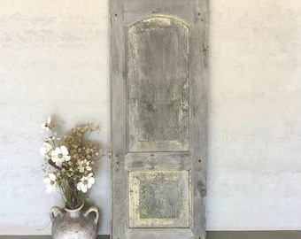 38” Vintage Arch Raised Panel Cabinet Door Salvage Weathered Wood Decorative Vintage Design French Farmhouse