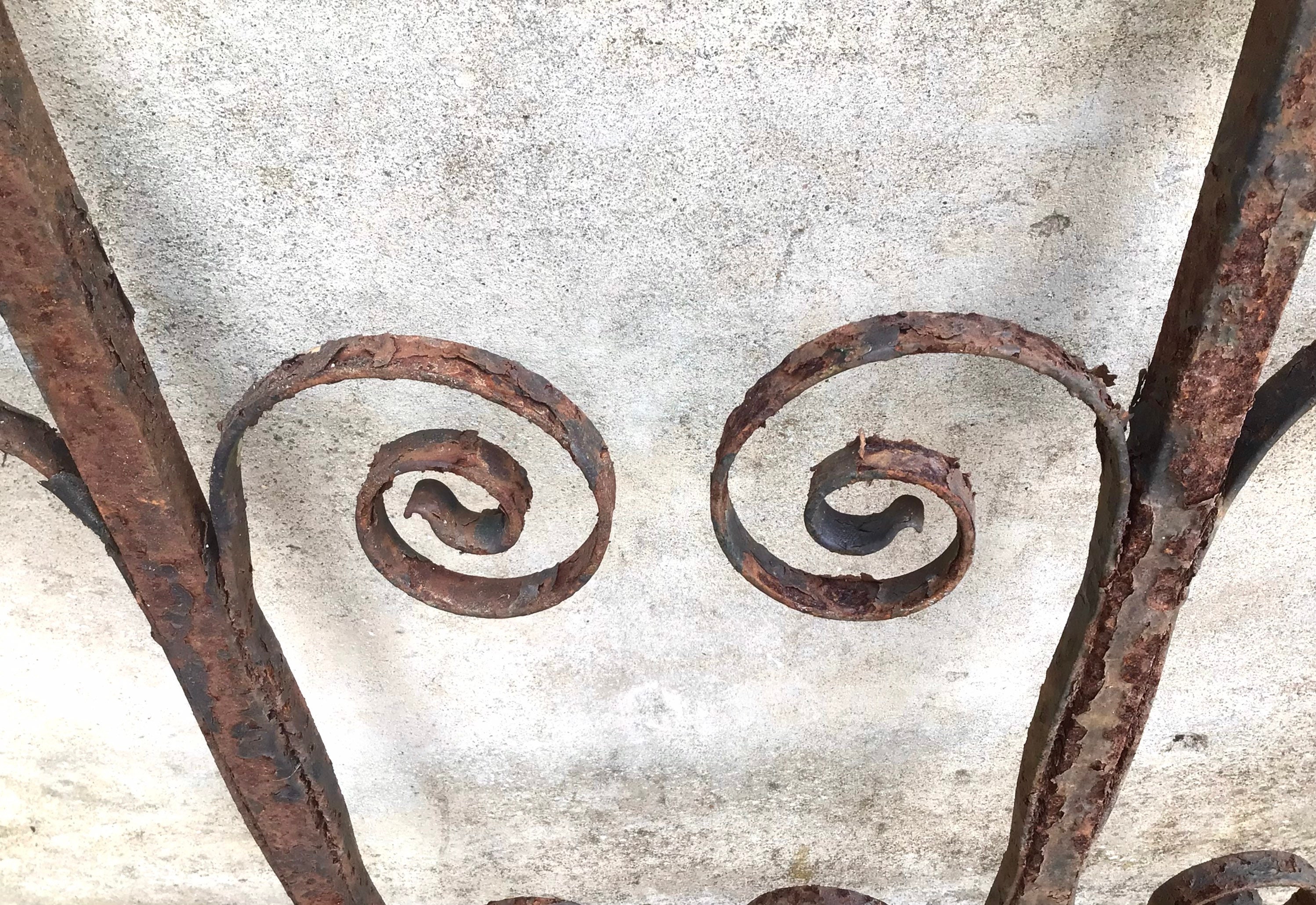 135 Old Iron Fence Post Decorative Salvage Piece Rusty Etsy