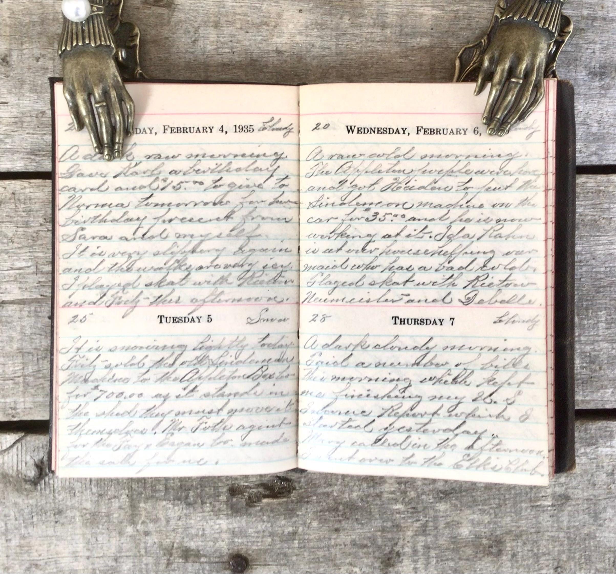 Handwritten Diary Vintage - Etsy