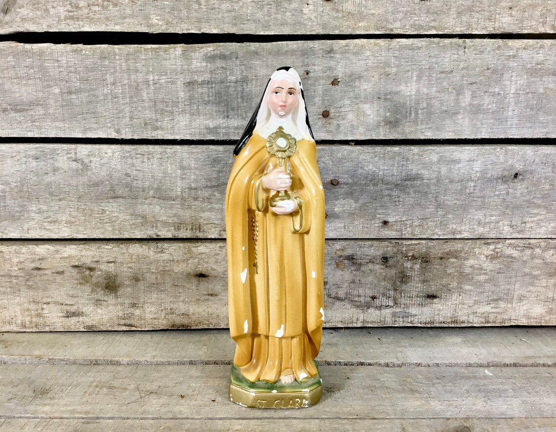 Vintage Statue of Nun Religious Statuary Ceramic Statue Etsy