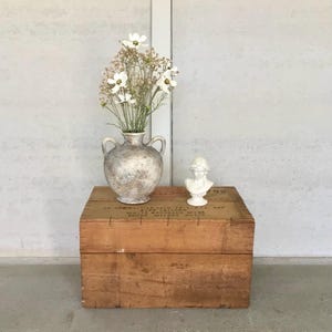 Vintage French Wine Bottle Crate Wood Box w Dividers