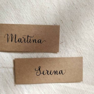 Segnaposti scritti a mano- segnaposto matrimonio- tag- nome invitati