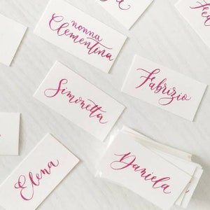Segnaposto matrimonio-segnaposto scritto a mano- segnaposto calligrafica