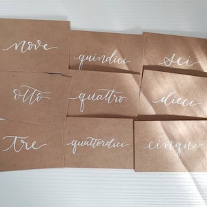 Segnatavoli, segnatavoli personalizzabile, numero tavoli scritti a mano
