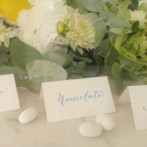 Segnagusti confettata-Biglietti nomi confetti- biglietti confettata- gusti confetti- biglietti scritti a mano