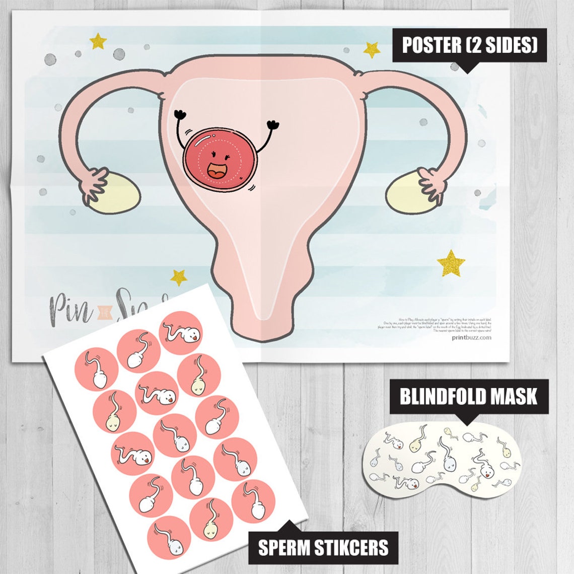 pin-the-sperm-on-the-egg-baby-shower-game-kit-boy-or-girl-etsy