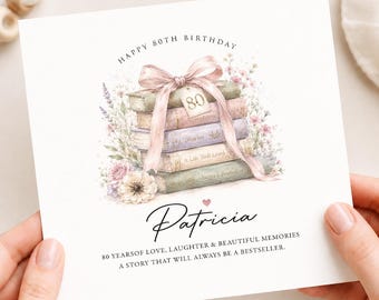 Personalised 80th Birthday Card, A Life's Story Milestone Greeting