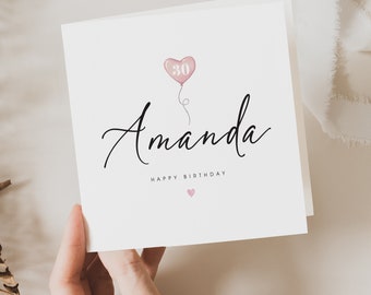 Personalized 30th Birthday Card: Daughter, Sister, Friend
