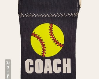 Sac de graines de softball pour équipe - sac de graines - cadeau d'équipe de softball - cadeau de baseball personnalisé - pochette de graines - porte-monnaie - sac de graines