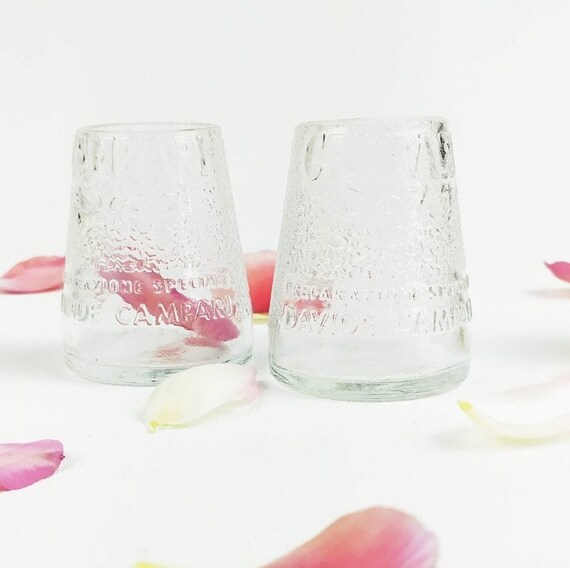 Campari Soda glass, bitter glass, coffee glass. recycled bottle glass, planet friendly. home decor, gift idea