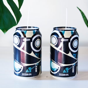 SAUCERY  can Beer soy candle, Can, Soy wax, Beer upcycled candle, SAUCERY ,Candle gift idea candle, Soy bottle candle, Vegan Friendly