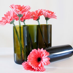 Wine Flower vase, vase, flower vase, wine bottle, upcycled product