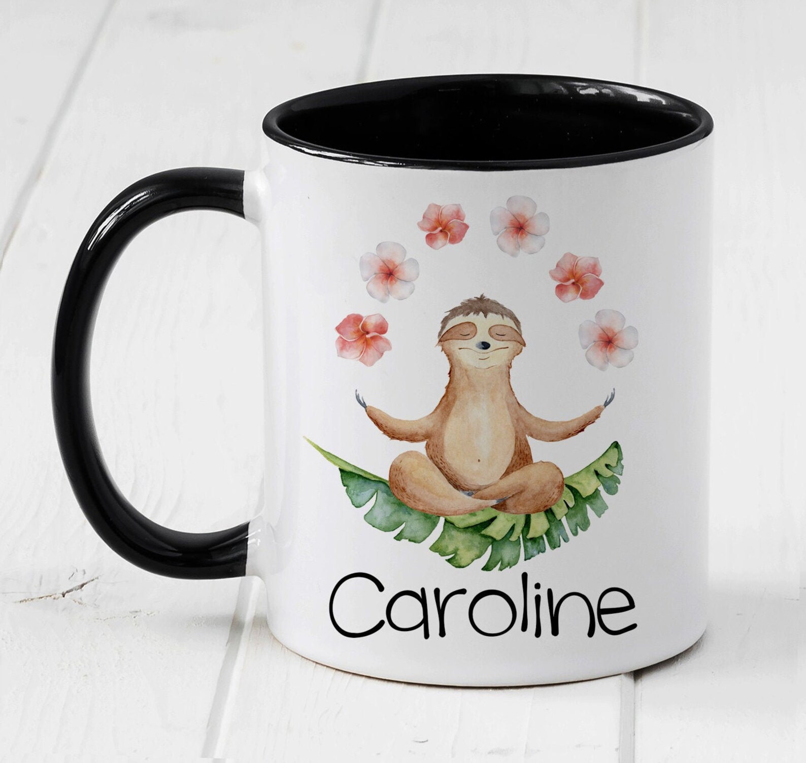 Personalized Sloth Mug Sloth Coffee Cup Custom Sloth Mugs Etsy