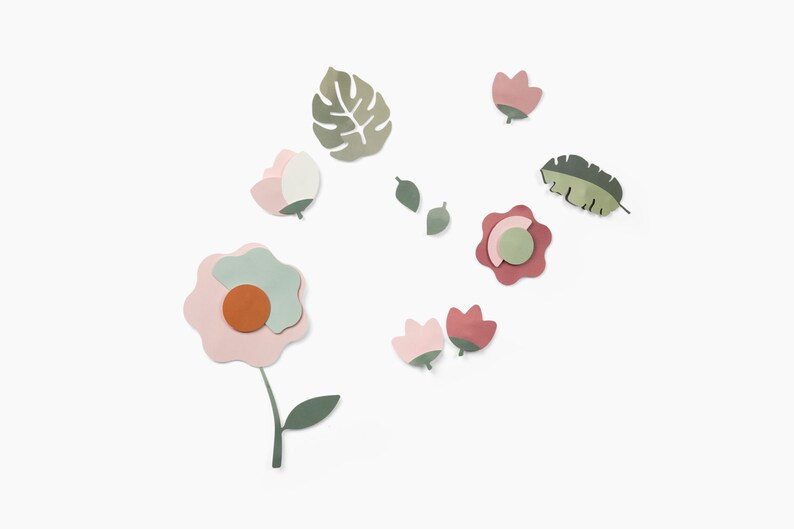 3D Wall Art DIY Kit Flora Flowers and Leaves, Arts & Crafts Gift, Make Your Own Decor Etsy