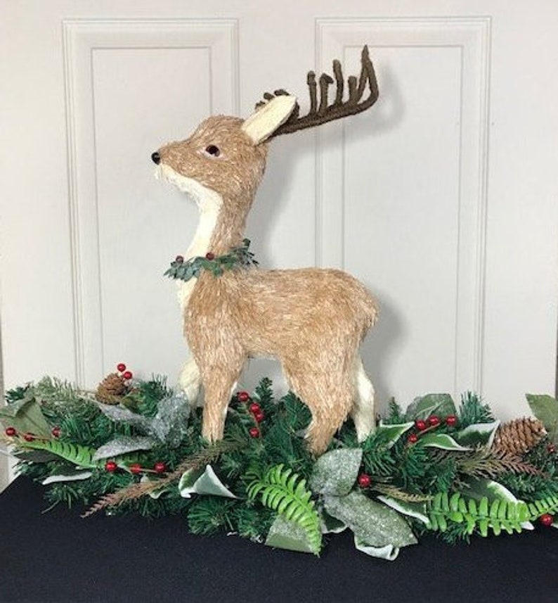 Reindeer Centerpiece Christmas Centerpiece Holly Etsy