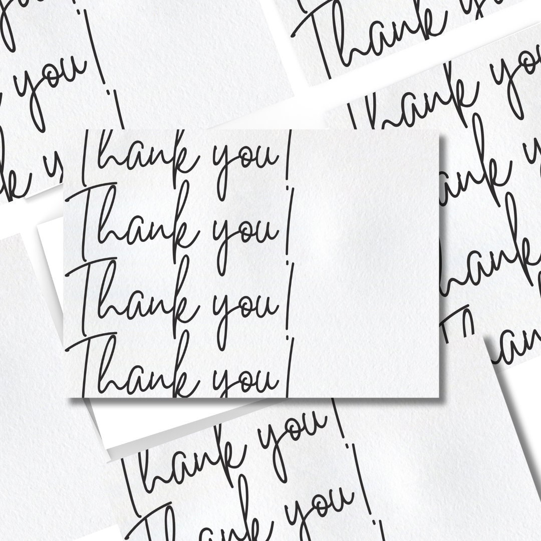 12 Pack Thank You Cards Bridal Shower Thank You Baby Etsy