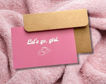 Let's go girl - fun bridesmaid proposal card- bridesmaid proposal - maid of honor proposal