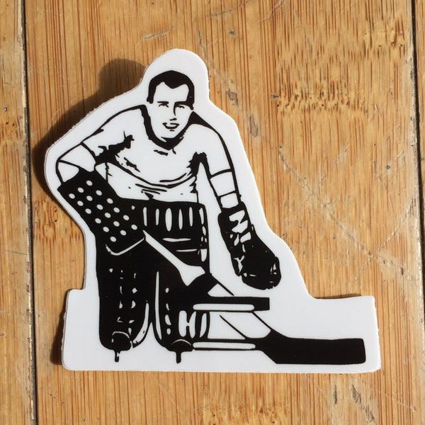 Hockey Goalie sticker, Old style metal hockey game, vintage rod hockey game goaltender, vintage NHL nostalgia sports toys gift