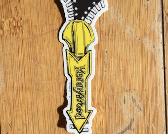 Kennywood Pfeil Reißverschluss-Aufkleber: Pittsburgh Pride Wasserfester Vinyl-Aufkleber