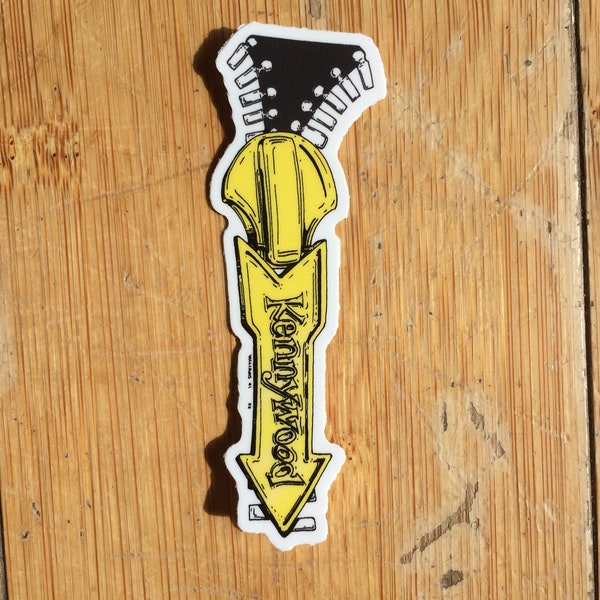 Kennywood arrow Pittsburgh pride sticker, 3" waterproof vinyl decal zipper pull, open fly, kennywood is open, black and gold steel city