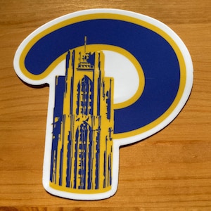 Cathedral of Learning Pitt Script Vinyl Sticker - University of Pittsburgh