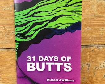 Butt Drawing book, 32 page original art book, soft cover booklet, sexy art, drawings of women butts great gift, collectable art book