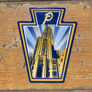 Cathedral of Learning Sticker, 3 inch vinyl Pitt sticker, university of pittsburgh, waterproof vinyl sticker pitt football basketball