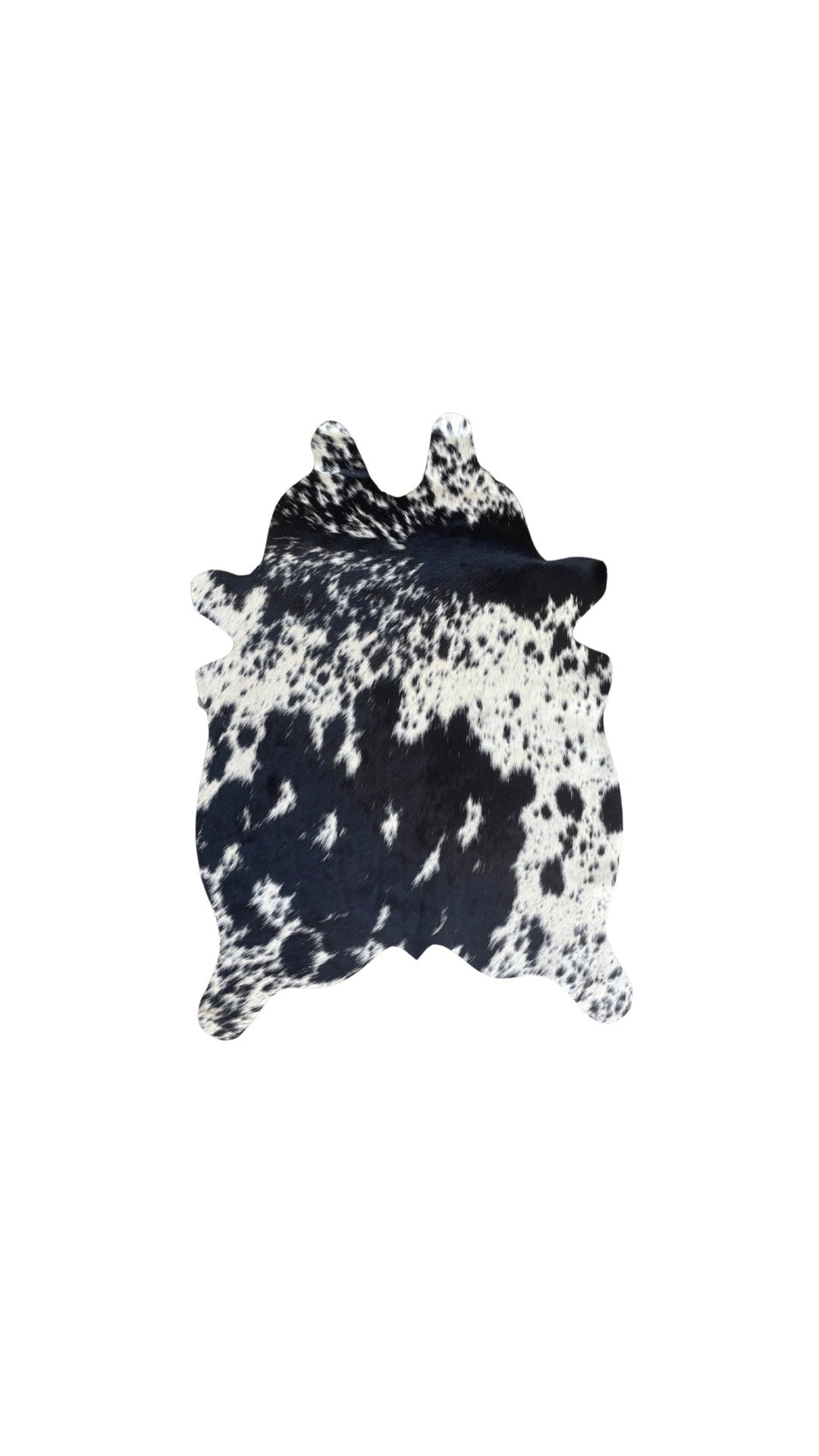 Mini Cowhide Rug Mini Cowhide Rugs Cut Outs Black and White Speckled - Etsy