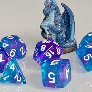 Dice Dungeons and Dragons DnD Poly Mystic Sparkle for RPG Games like Dungeons and Dragons and Pathfinder great Gifts for RPG games imagem 3