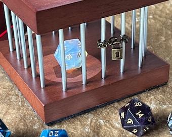 Cage Dice Jail for misbehaving dice Screw Bottom Dungeons and Dragons 