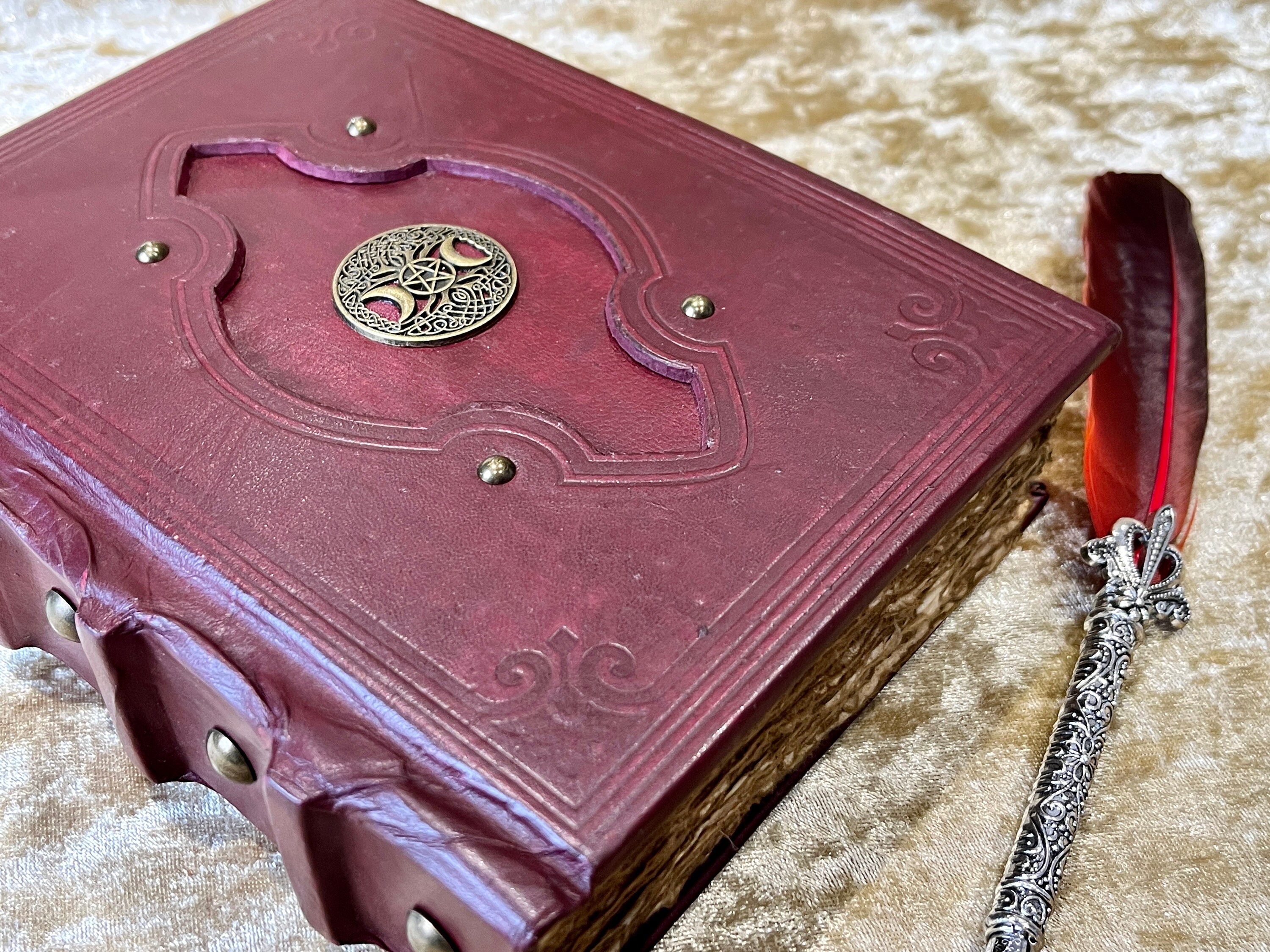 Fantasy Hardcover Spellbook Grimoire with a Celtic Dragon Cover and de –