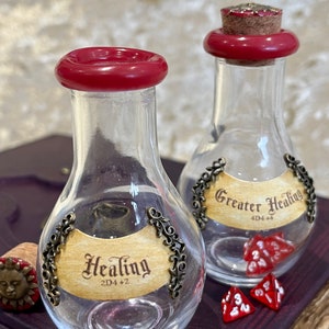 NEW Dungeons and Dragons Potion of Healing and Greater Healing for DnD, Dungeons and Dragons, Gifts RPG Props larping Gift