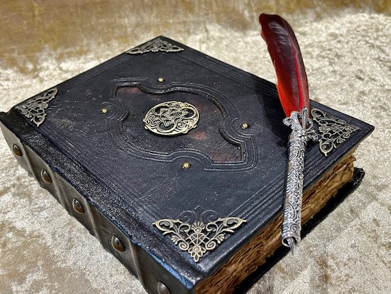Notebook Grimoire Spell Leather Fantasy Dnd - Etsy