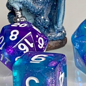 Dice Dungeons and Dragons DnD Poly Mystic Sparkle for RPG Games like Dungeons and Dragons and Pathfinder great Gifts for RPG games imagem 4