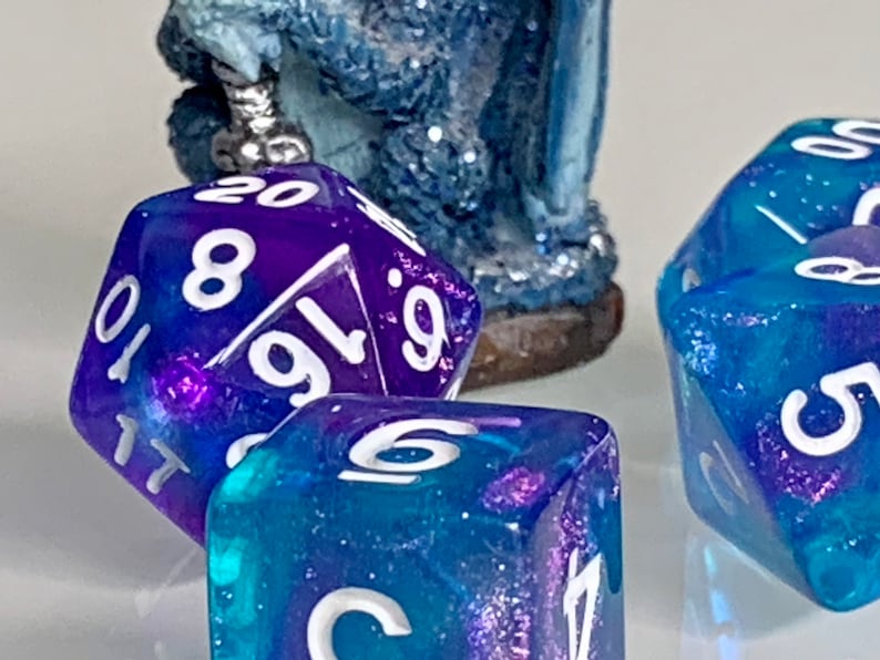 Dice Dungeons and Dragons DnD Poly Mystic Sparkle for RPG Games like Dungeons and Dragons and Pathfinder great Gifts for RPG games image 4