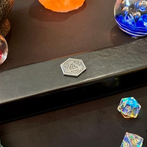 D20 Dice box | Vault | Dungeons and Dragons | Pathfinder | DnD Dice | Hexagonal | Vegan Leather Luxury