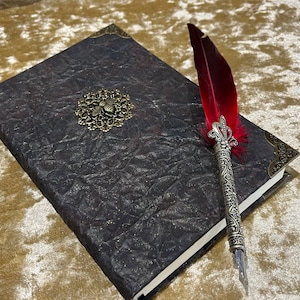 Bee Grimoire Journal: Vegan Leather Look, Gold Shimmer Diary