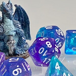 Dice Dungeons and Dragons DnD Poly Mystic Sparkle for RPG Games like Dungeons and Dragons and Pathfinder great Gifts for RPG games imagem 2
