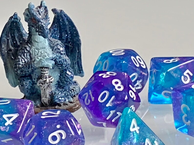 Dice Dungeons and Dragons DnD Poly Mystic Sparkle for RPG Games like Dungeons and Dragons and Pathfinder great Gifts for RPG games imagem 2