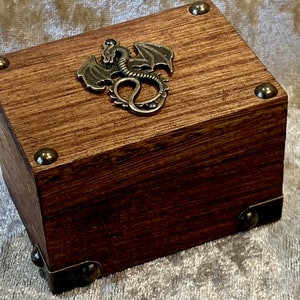 Solid Wooden tiny Box Dungeons and Dragons, Dice Chest Box, DnD, Mini Box, trinket, dnd gift