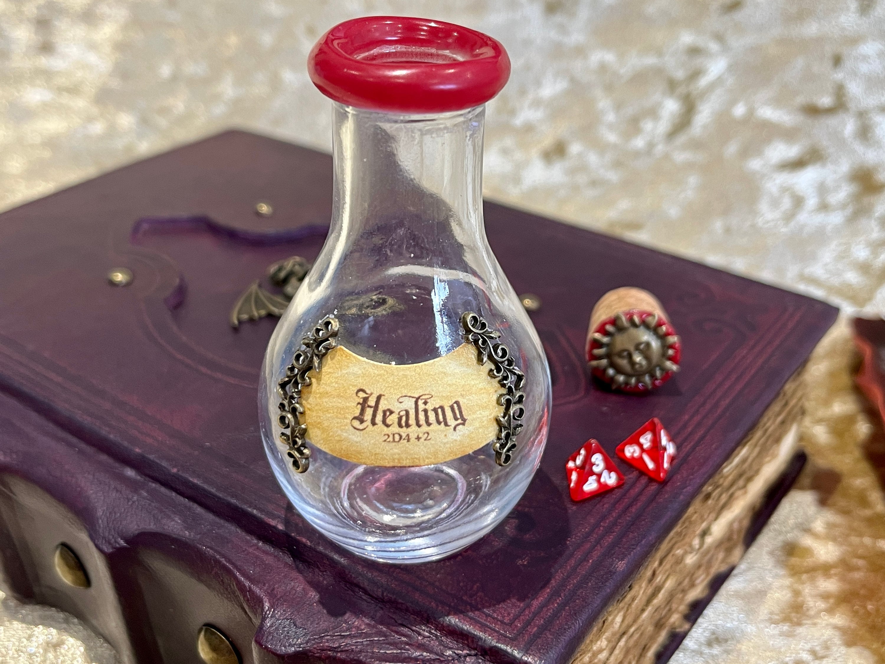 Set Flaconcino Supremo Pozione Rossa Opaca Guarigione Per Giochi Di Ruolo D&D 5e