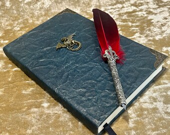 Vegan Leather Grimoire Journal: Metal Symbol, D&D, Pathfinder