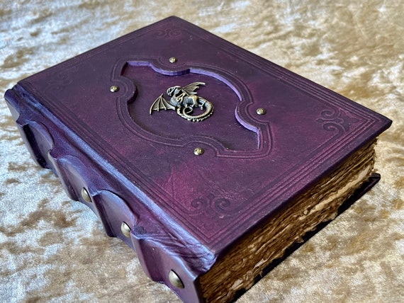 Spell Book Fantasy Dragon. Leather Notebook Tome - Etsy
