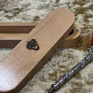 Dragon Dice Box, Dice Vault, Dice Tray and Holder for Dungeons and Dragons. DM Gift for DnD & Pathfinder. Solid Dark Wood Magnetic Close