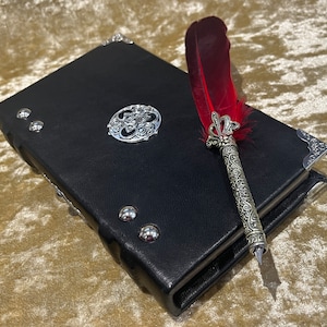 Book Box | Fantasy RPG | Dungeons and Dragons | Witchcraft | Genuine Leather | Celtic Triquetra | Dice | Accessory Holder | Christmas gift