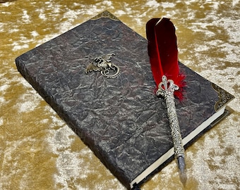 Dragon Journal: Vegan Leather Grimoire, Gold Shimmer Diary