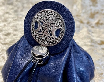 Bolsa de dados de cuero de brujería: bolsa de cristal, para juegos de rol de rol y cosplay