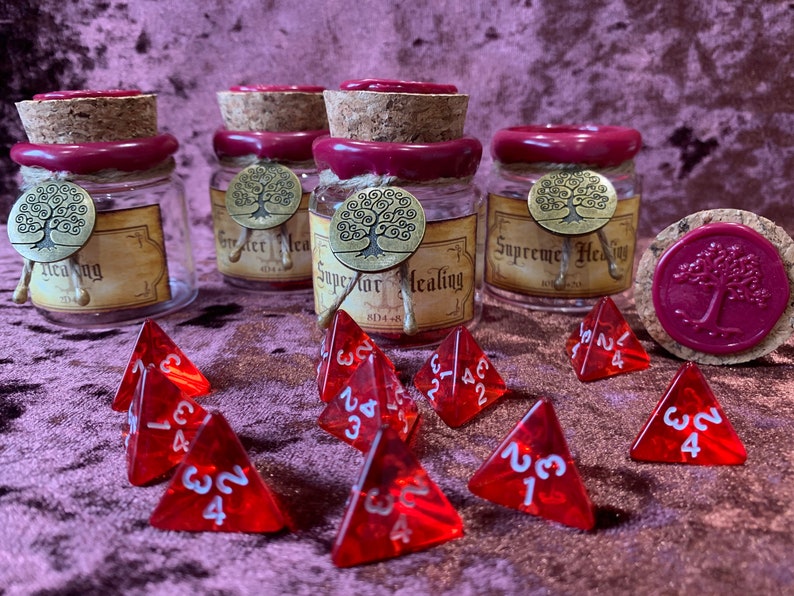 Dungeons and Dragons 5e 4 set Healing Potions Gift for RPG Etsy