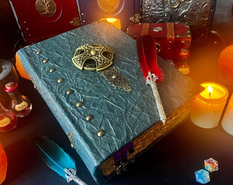 Ohm Vegan Leather Grimoire: Embossed Deckled Edge Spell Book
